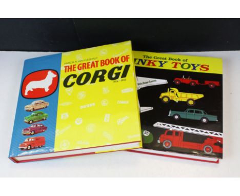 Two h/b diecast collector books to include The Great Book of Corgi by Marcel R Van Cleemput and The Great Book of Dinky by Mi