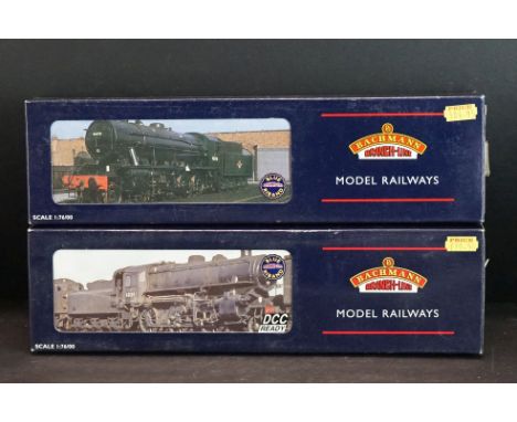 Two boxed Bachmann OO gauge locomotives to include 32578 Ivatt Class 4 2-6-0 43038 BR Lined black d/chimney early emblem DCC 