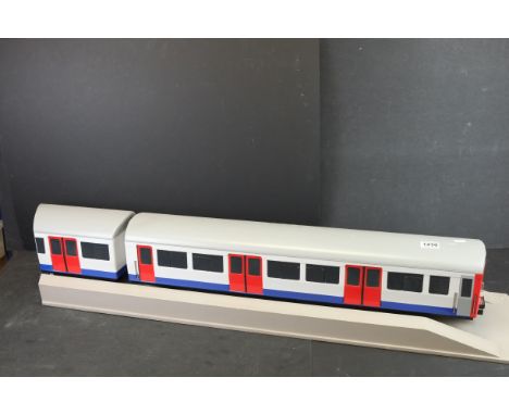 Scale model of a London Underground Metropolitan Line A-Stock driving motor car and part of its trailer. Believed to have bee