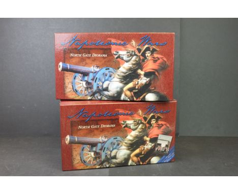Two boxed Britains Napoleonic Wars North Gate Diorama sets to include 00146N With Osprey Publication Waterloo 1815 &amp;00148