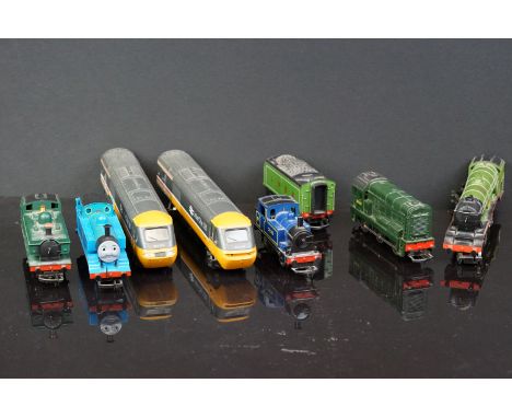 Six OO gauge locomotives to include Hornby Thomas the Tank Engine, Hornby R850 Flying Scotsman 4-6-2 with tender, Hornby Inte