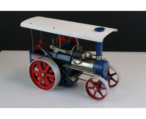 Wilesco Traktor steam engine in main body blue, gd