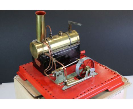 Boxed Mamod SE3 Twin Cylinder Superheated Steam Engine, gd condition, box shows wear 