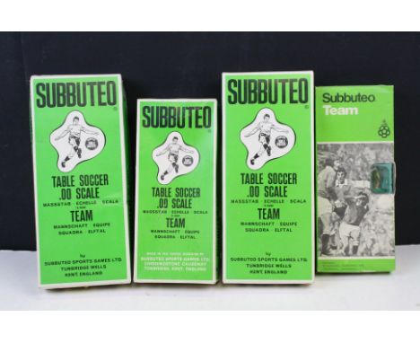 Subbuteo - Four boxed teams to include HW Bristol Rovers and HW Arsenal, condition varies 