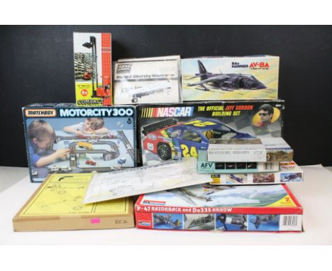 Ten boxed / bagged plastic &amp; Vacuum-Formed model kits to include Monogram P-47 Razorback and Do335 Arrow, Fujimi F4U-5N C