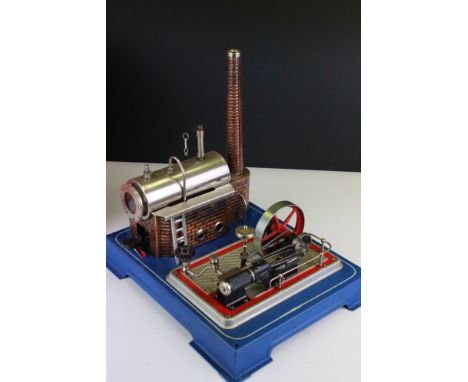 Boxed Wilesco Dampfmaschine D16 Steam Engine, gd 