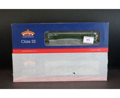 Two boxed Bachmann OO gauge locomotives to include 32328 Class 25/1 D5182 BR Green 21 DCC &amp; 32787 Class 37/0 D6714 BR gre