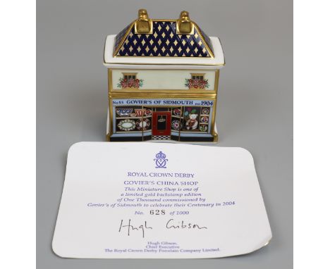 Royal Crown Derby L/E - Govier's Souvenir Shop by Hugh Gibson with CAO