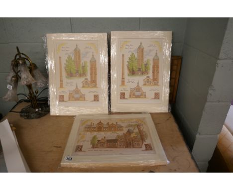 60 L/E signed architectural prints by Carl March to include duplicates