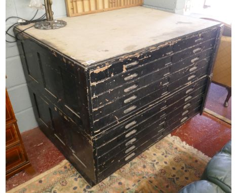 Vintage plan chest by Staverton