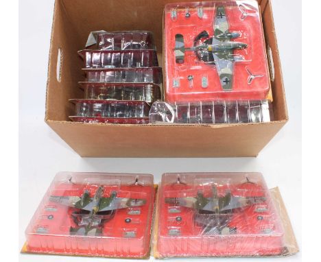 40 various blister packed Altaya 1/72 scale military diecast aircraft, all appear as issued to include a De Havilland Mosquit