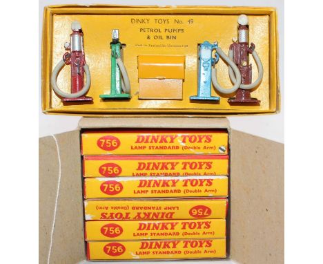 Trade box of Dinky Toys No.756 Lamp Standard, six double-arm examples, housed in the original boxes and trade boxes (VGNM-BVG