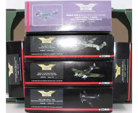 Six various boxed as issued Corgi Aviation Archive 1/72 scale aircraft diecast, all appear as issued to include Ref. Nos. AA3