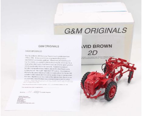 G and M Originals 1/16th scale model of a David Brown 2D, finished in red, limited edition with letter of authenticity and or