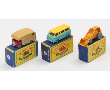 A group of 3 boxed Matchbox models as follows: No.70 Thames Estate car, with windows and gpw (some rub marks to raised edges)