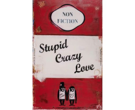 James McQueen (b.1977)Stupid Crazy LoveMixed-media print in colours with hand-embellishments, 2023, signed in pencil, numbere