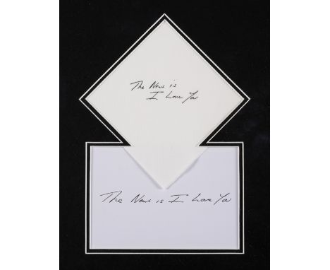 Tracey Emin (b.1962)The News Is I Love YouOffset lithograph on paper napkin, 2021, from the edition of 300, published by Air 