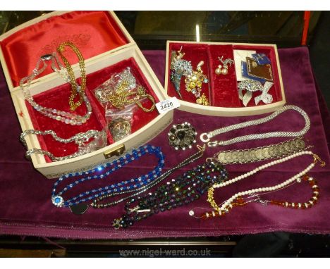 A good selection of Costume Jewellery boxed including four sterling silver charms and silver pendant necklace, quantity of st