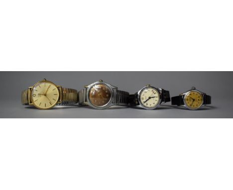 A Collection of Four Vintage Wrist Watches to Include Timor Automatic with Cappuccino Face and Stainless Case (35864), Timex 