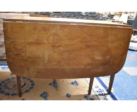 A Vintage Drop Leaf Dining Table on Square Tapering Supports, 109cm Long 