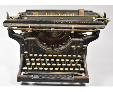 A Vintage Underwood Typewriter, Mechanism in Need of Repair and Attention 