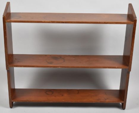 A Edwardian Mahogany Three Shelf Wall Unit, 69cm wide 