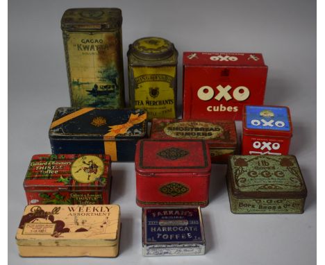 A Collection of Vintage Tins to Include OXO etc 