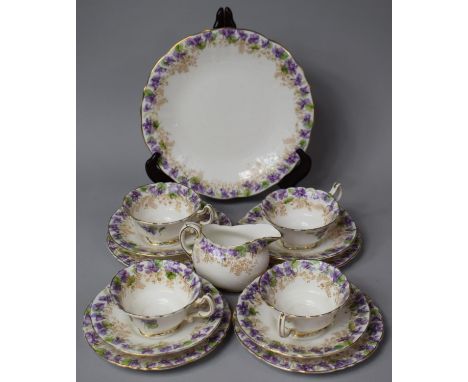 A Royal Doulton Floral Decorated Teaset to Comprise Plate, Four Cups, Four Saucers, Four Side Plates and a Jug 