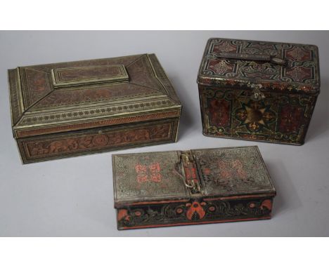 A Collection of Three Vintage Huntley &amp; Palmers Biscuit Tins 