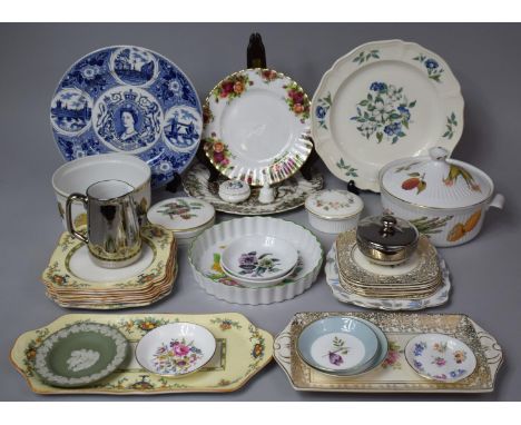 A Collection of Various Ceramics to Include Royal Albert Old Country Rose Plate, Wedgwood Jasperware Trinket Dish, Various Sa