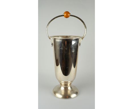 Großer Champagner-Standsektkühler, Württembergische Metallwarenfabrik WMF Geislingen Art déco, 1930er/1940er Jahre, hochglanz