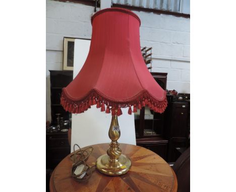 Brass Table Lamp with Shade 