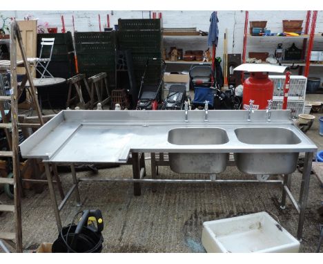 Double Stainless Steel Commercial Sink 