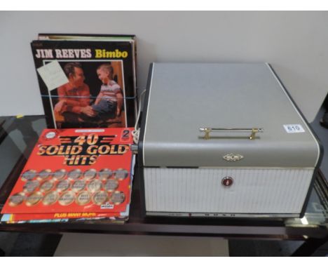Old Record Player and Records 