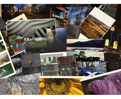 A collection of photographs by David Morrison of flowers, the sea, instruments, stairway, clouds, speed camera, police box, r