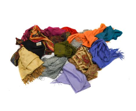 Assorted Cashmere, Wool, Silk Mix and Other Scarves, comprising Loro Piana, Selfridge’s, Johnstons, N Peal, Rodier, Liberty, 