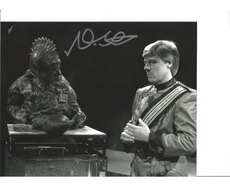 Nabil Shaban 8x10 signed black and white Dr Who photo pictured playing the role of Sil. Jordanian-British actor and writer. H