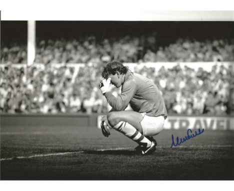 Neville Southall 12x8 Signed B/W Photo Pictured While Playing For Everton. Good Condition. We combine postage on multiple win