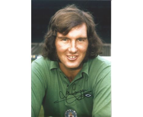 Joe Corrigan signed 12x8 colour photo pictured in his Manchester City playing days. Good Condition. We combine postage on mul