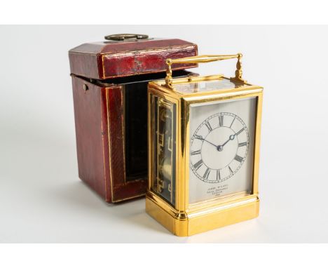 A LARGE GILT BRASS PETITE SONNERIE STRIKING AND REPEATING FUSÉE CARRIAGE CLOCKBy James McCabe, Royal Exchange, London, No 193