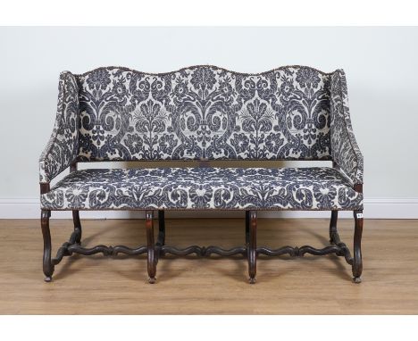 A 17TH CENTURY STYLE DUTCH TRIPLE HUMP BACK SOFA165cm wide; 107cm high