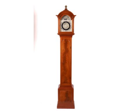 A SMALL MAHOGANY REPLICA OF JAMES FERGUSON’S TIDAL LONGCASE CLOCKBy G. H. Bell, circa 1971The case with a broken arched hood 