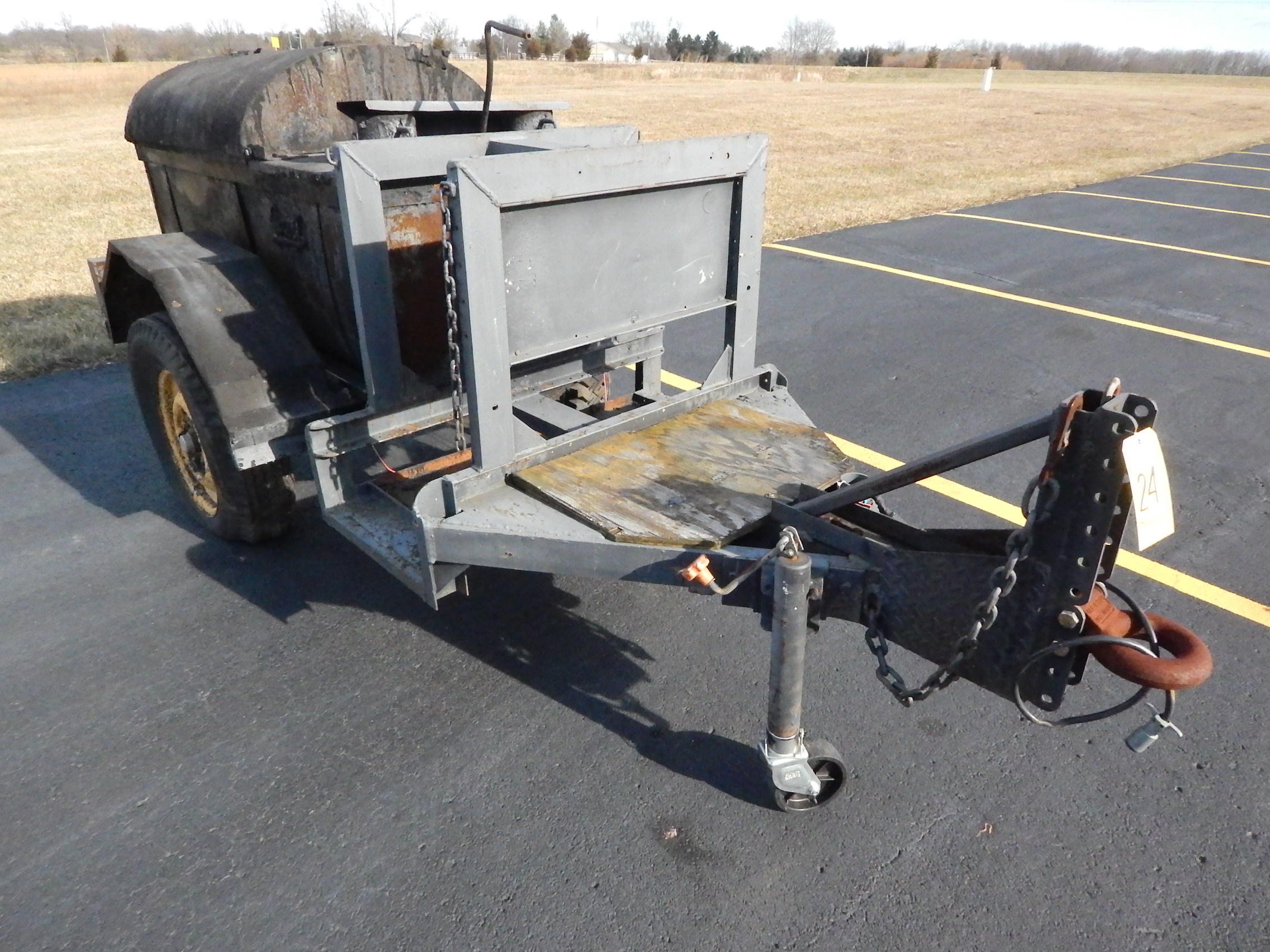 Aeroil Hot Tar Kettle on Trailer