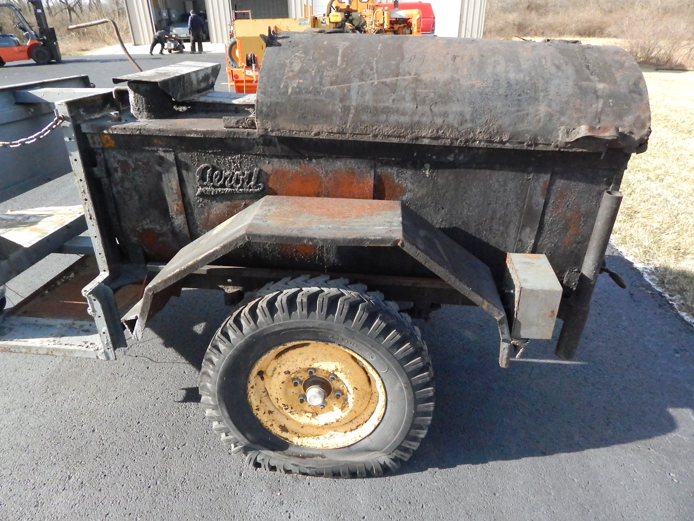 Aeroil Hot Tar Kettle on Trailer