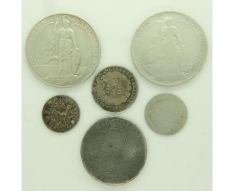 William III and later silver coins (6). UK P&amp;P Group 0 (£6+VAT for the first lot and £1+VAT for subsequent lots) 