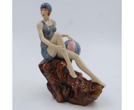 Peggy Davies limited edition figurine, The Bather, 93/650, no cracks or chips, H: 25 cm. UK P&amp;P Group 2 (£20+VAT for the 