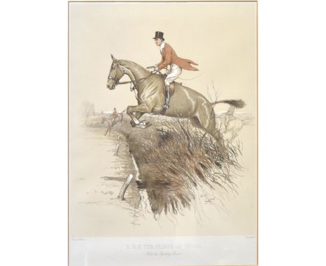 After Cecil Aldin, HRH Prince of Wales, with The Pytchley Hunt, colour print, 53cm x 40cm.
