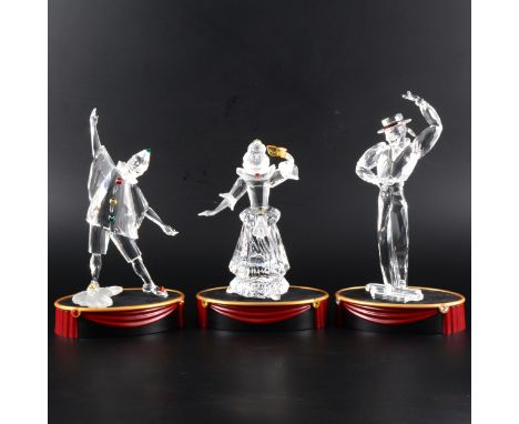 Swarovski - "Masquerade" Columbine, Annual Edition 2000, with Certificate of Authenticity and stand, "Masquerade" Pierrot, An