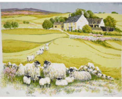 After June Wagner, Hill Farm, colour print, signed, titled, No.52/100, 47cm x 62cm.