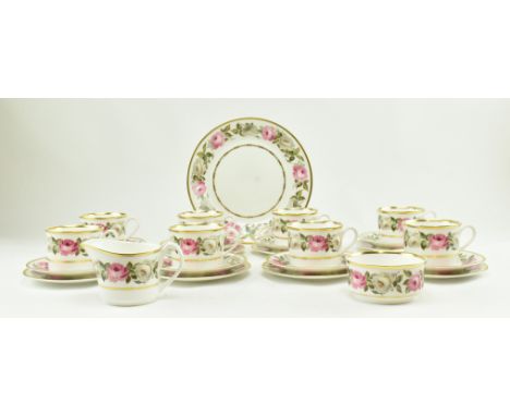 Royal Worcester - Royal Garden - a vintage mid century circa 1969 fine bone china tea service. The service featuring gilt rim